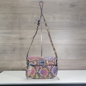 Aimee Kestenberg Multi-Color Snake Print Leather Crossbody Bag